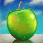 Apfel, 40x50, Pastell