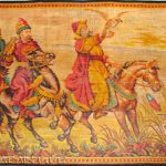 Teppich „Falkenbeize“ (Ende des XVIII. Jahrhunderts). Nach.