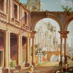 Architektur 2 Freie Kopie des Gemäldes von Antonio Visentini, 50x70, Acryl
