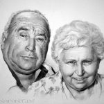 Brigitte und Beno, 30x40, Graphit