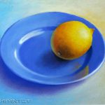 Einsame Zitrone, 30x40, Pastell