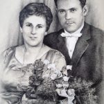 Hochzeitsportrait, 30x40, Graphit