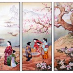 Japan 1 Japanerinnen, 40x50, Aquarell