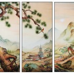 Japan 2 Japanische Landschaft, 70x90, Aquarell