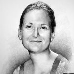 Junge Frau, 30x40, Graphit
